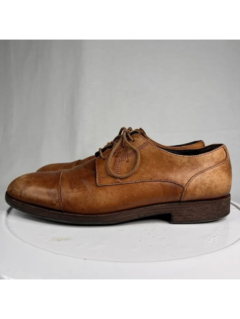 Cole Haan C24519 Warren Cap Toe Brown Leather Oxford Shoes Men's 9.5